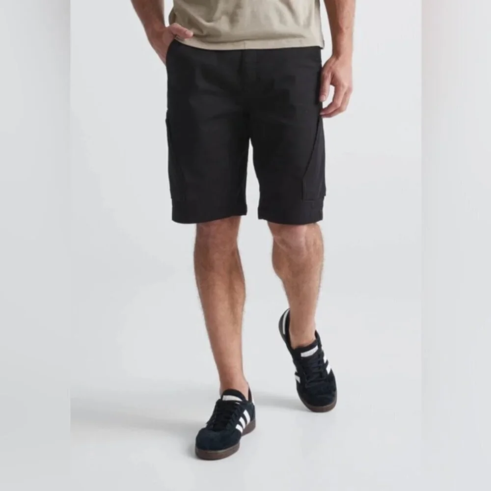 DUER Black Performance Cargo Shorts - Size 34